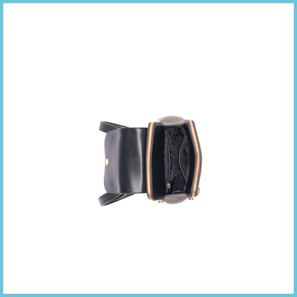 PVC Monogram Flap Backpack with Multiple Compartments and Pockets main image 5